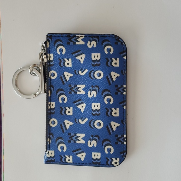 Marc Jacobs Blue and White Patterned Keychain Wallet - Picture 2 of 6